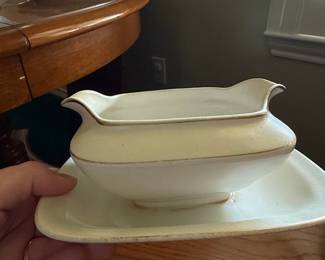 Carrollton China Gravy Boat with Attached Underplate