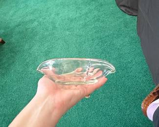 Mid-Century Modern Clear Glass Dish