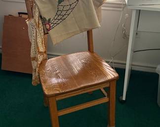 Vintage Oak Schoolhouse Chair