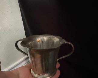 Vintage Pewter Sugar Bowl
