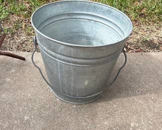 Vintage Galvanized Steel Utility Pail
