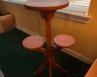 Vintage Tiered Wood Plant Stand