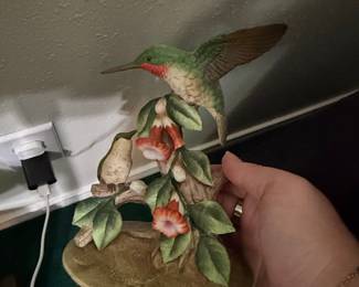 Andrea by Sadek Ruby-Throated Hummingbird Figurine #8941