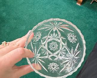 Anchor Hocking Early American Prescut (EAPC) Star of David Bowl