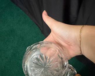 Vintage Pressed Glass Creamer with Starburst Pattern