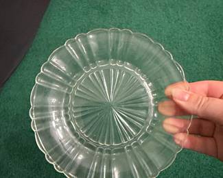 Anchor Hocking Colonial Knife and Fork Clear Glass Plate