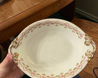 Wm. Guerin & Co. Limoges Handled Serving Bowl