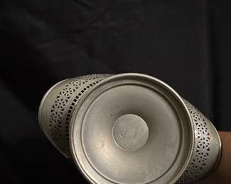Manning Bowman Silver Plated Pierced Pedestal Basket