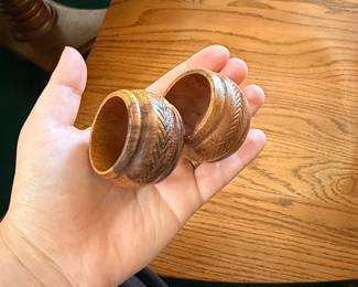 Hand-Carved Wooden Napkin Rings