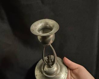 Continental Pewter Candlestick