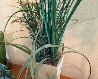 Artificial Grass Plant in Square Planter