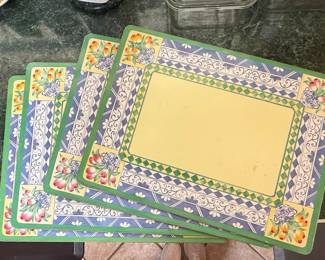 Set of 4 Floral Cork-Backed Placemats