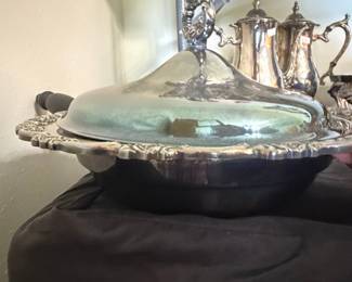 Silver-plated Chafing Dish with Warming Burner