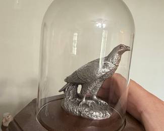 Langsam-Billig Handcrafted Pewter Eagle in Glass Dome