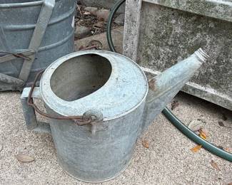 Vintage Galvanized Steel Watering Can