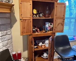 Rustic Pine Storage Cabinet