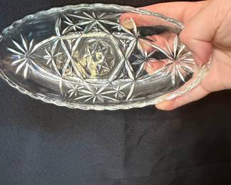 Anchor Hocking Early American Prescut (EAPC) Oval Relish Dish
