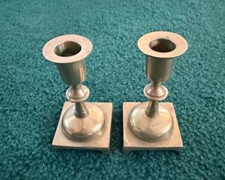 Pair of Pewter Candlesticks