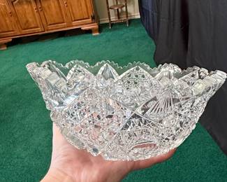American Brilliant Period Cut Glass Bowl
