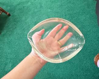 Mid-Century Modern Clear Glass Dish