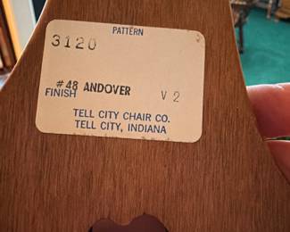 Vintage Tell City Chair Co. Andover Dairy Oar Paddle