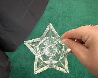 Vintage Hazel-Atlas Pressed Glass Star Dish