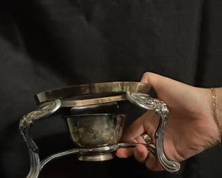 Silver Plated Rechaud or Food Warmer Stand