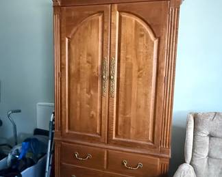 Traditional Cherry Finish Armoire