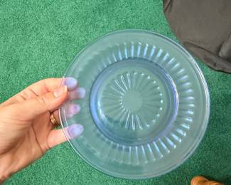 Hazel-Atlas Aurora Cobalt Blue Plate