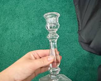 Vintage Pressed Glass Candlestick