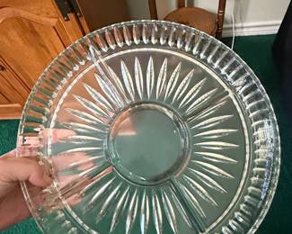 Vintage Pressed Glass Divided Relish Tray