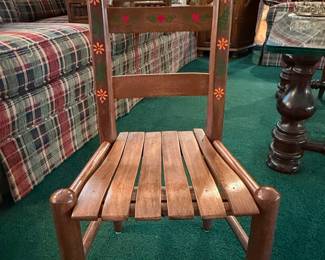 Vintage Mexican Folk Art Child's Chair