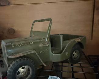 Vintage 1960s Tonka Pressed Steel Military Jeep