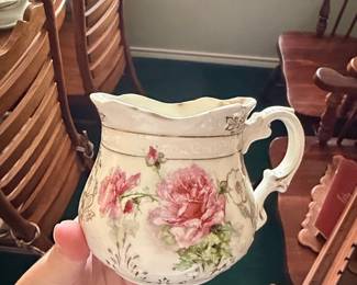 Antique Porcelain Floral Creamer