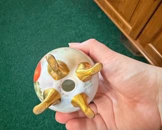 Hand-Painted Porcelain Footed Sugar Shaker