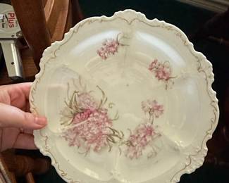 Antique Austrian Porcelain Divided Serving Plate