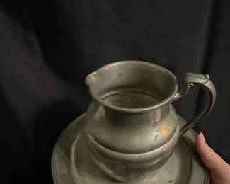 John Alden Silver Company Pitcher and Tray