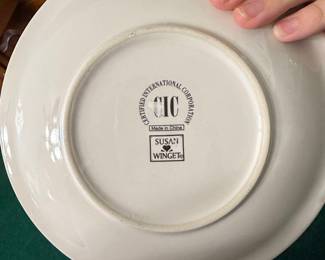 Certified International Susan Winget Father Christmas Dessert Plate