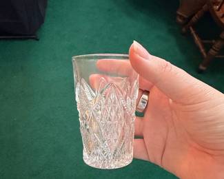 EAPG Diamond Point Pattern Whiskey Tumbler