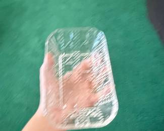 Vintage Pressed Glass Rectangular Dish