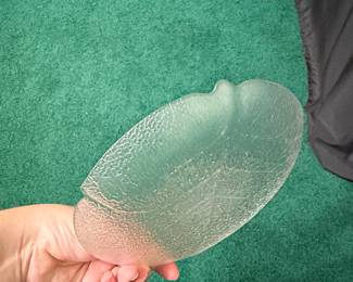 Vintage Arcoroc France Aspen Leaf Glass Plate