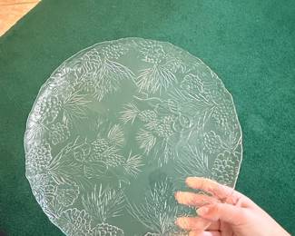 Indiana Glass Tiara 'Ponderosa Pine' Serving Platter