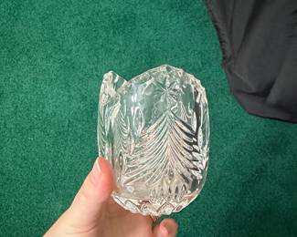 Mikasa Lead Crystal Christmas Tree Votive Candle Holder