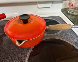 Le Creuset 18cm Enameled Cast Iron Saucepan with Wood Handle