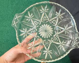Anchor Hocking Early American Prescut (EAPC) Star of David Relish Tray