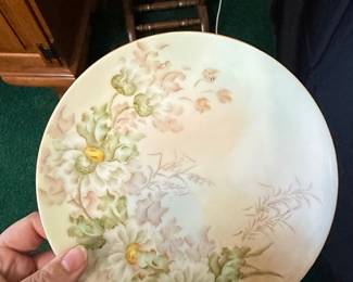Antique Thomas Bavaria Hand-Painted Floral Porcelain Plates