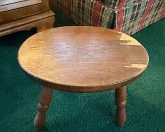 Vintage Three-Legged Wooden Milking Stool