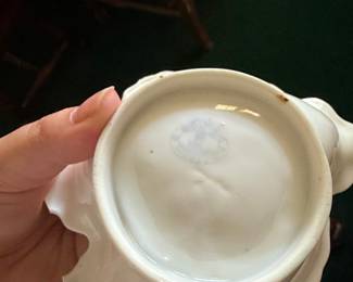 Vintage Porcelain Floral Scalloped Dish
