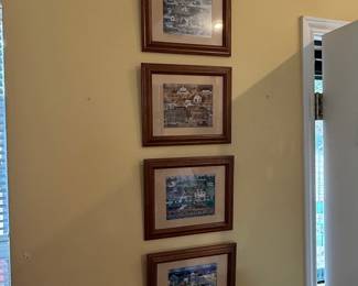 Set of Four Charles Wysocki Framed Prints