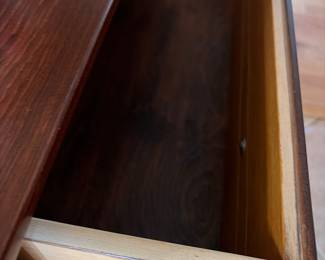 Traditional Three-Drawer Oak Nightstand